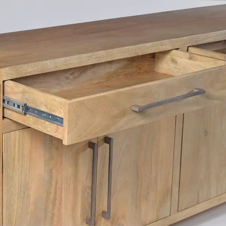 Anna 70" Solid Wood Sideboard, Natural