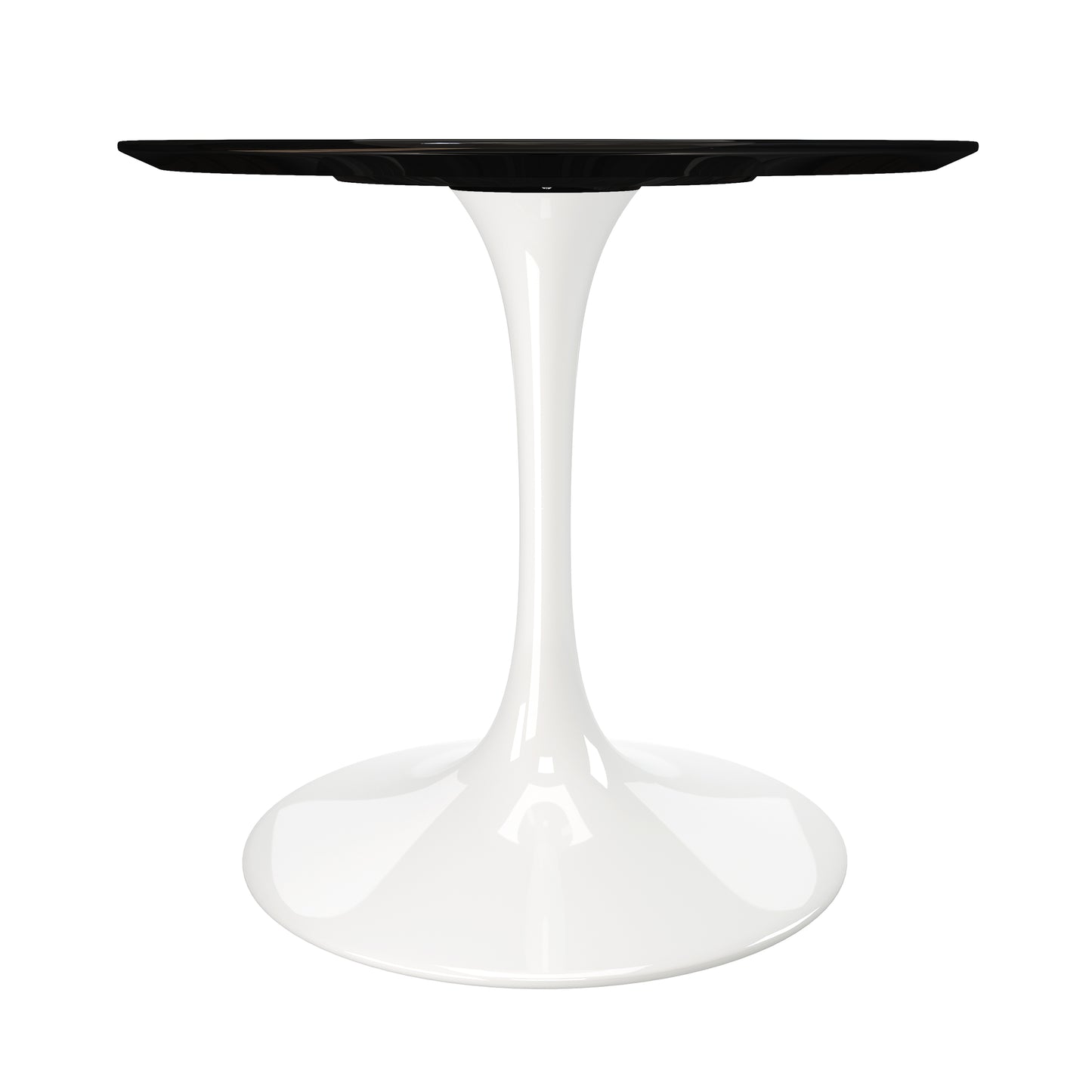 Rose 32" Round Fiberglass Dining Table, White Base