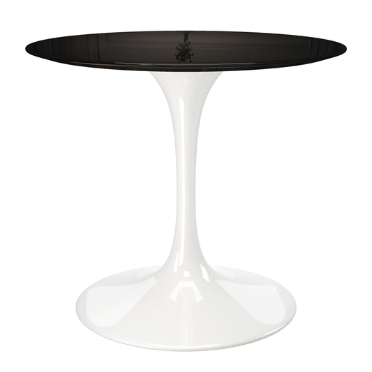 Rose 36" Round Fiberglass Dining Table, White Base
