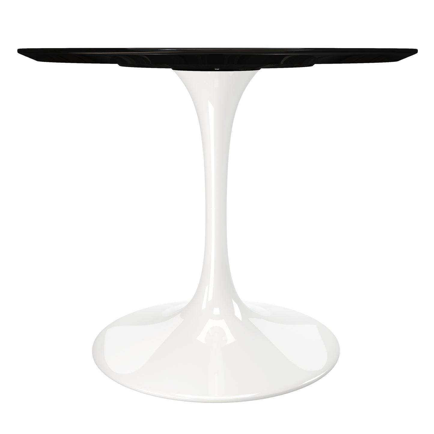 Rose 36" Round Fiberglass Dining Table, White Base