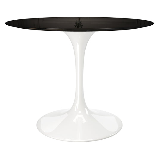Rose 42" Round Fiberglass Dining Table, White Base