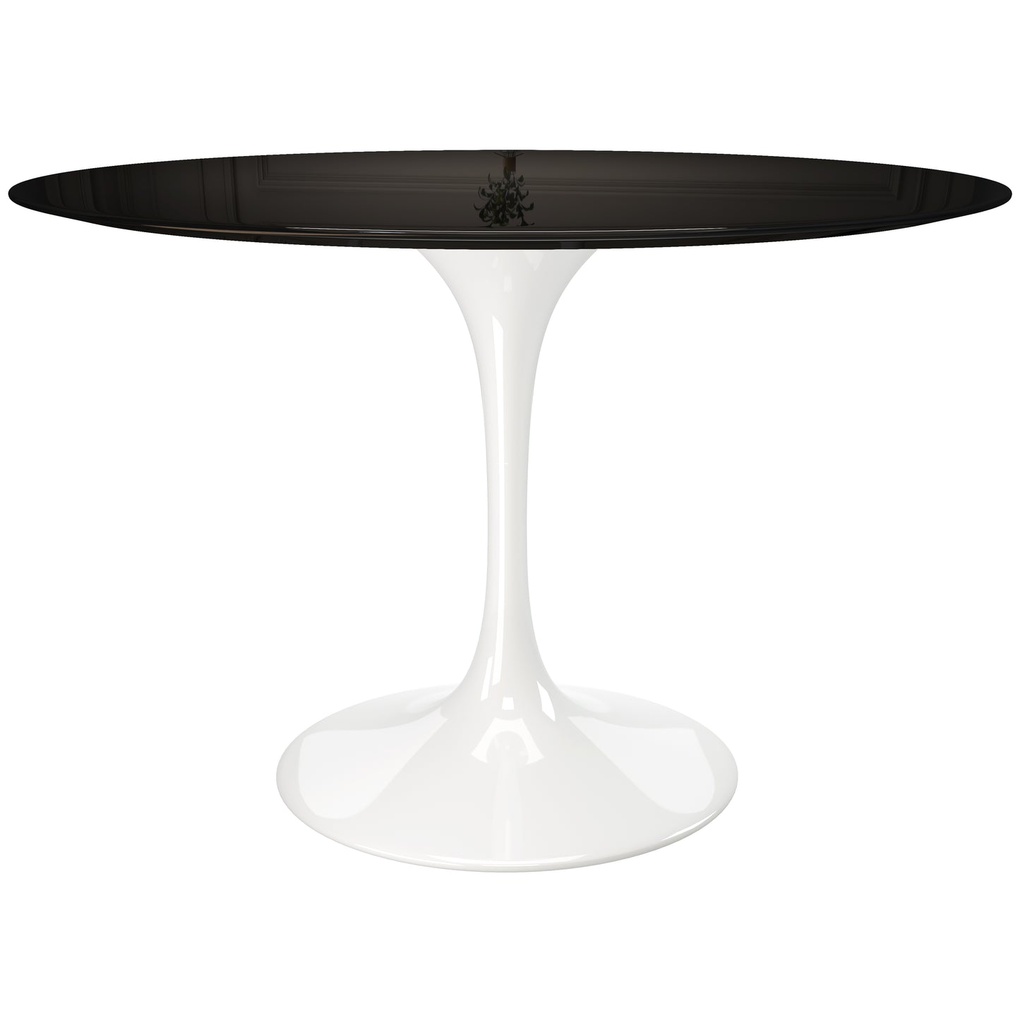Rose 48" Round Fiberglass Dining Table, White Base