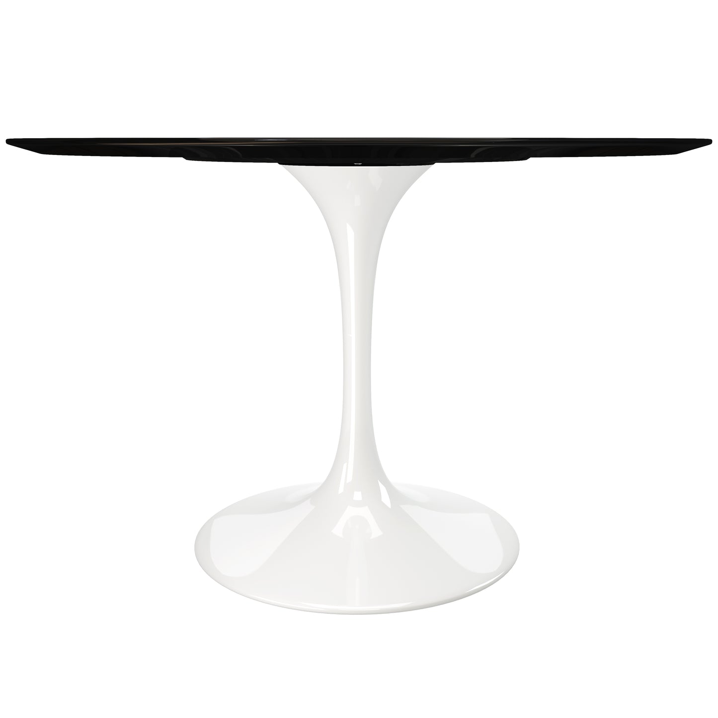 Rose 48" Round Fiberglass Dining Table, White Base