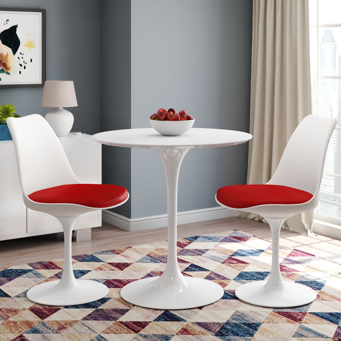 Rose 32" Round Fiberglass Dining Table