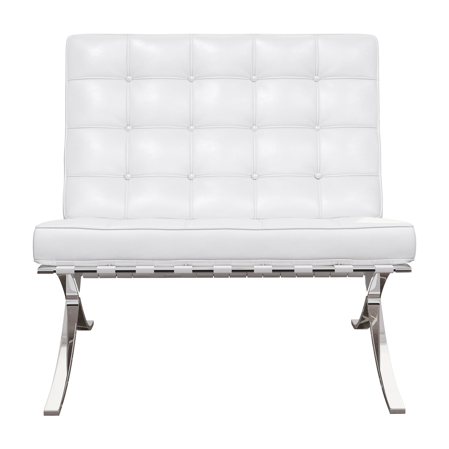 Pavilion Lounge Chair, White Leather