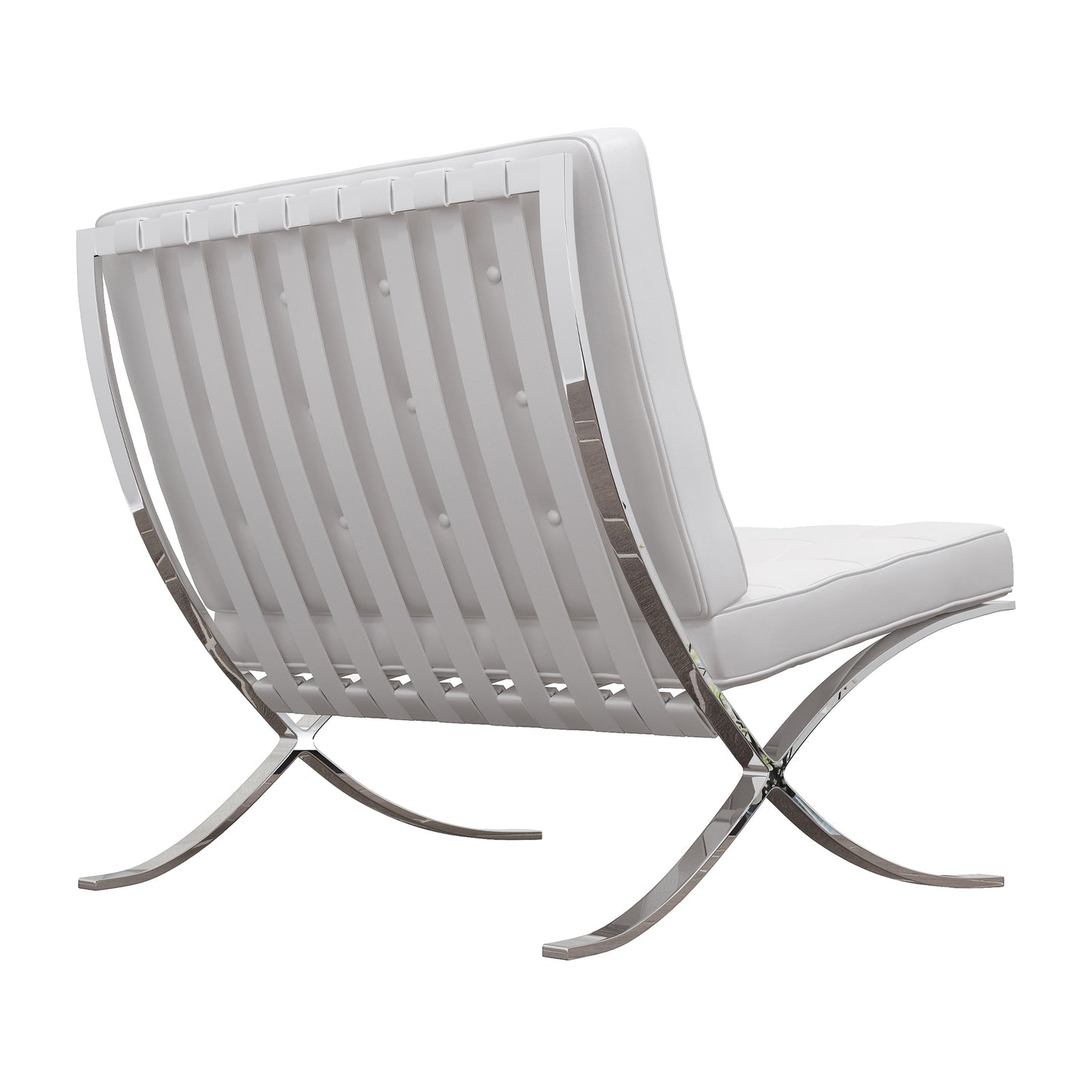 Pavilion Lounge Chair, White Leather