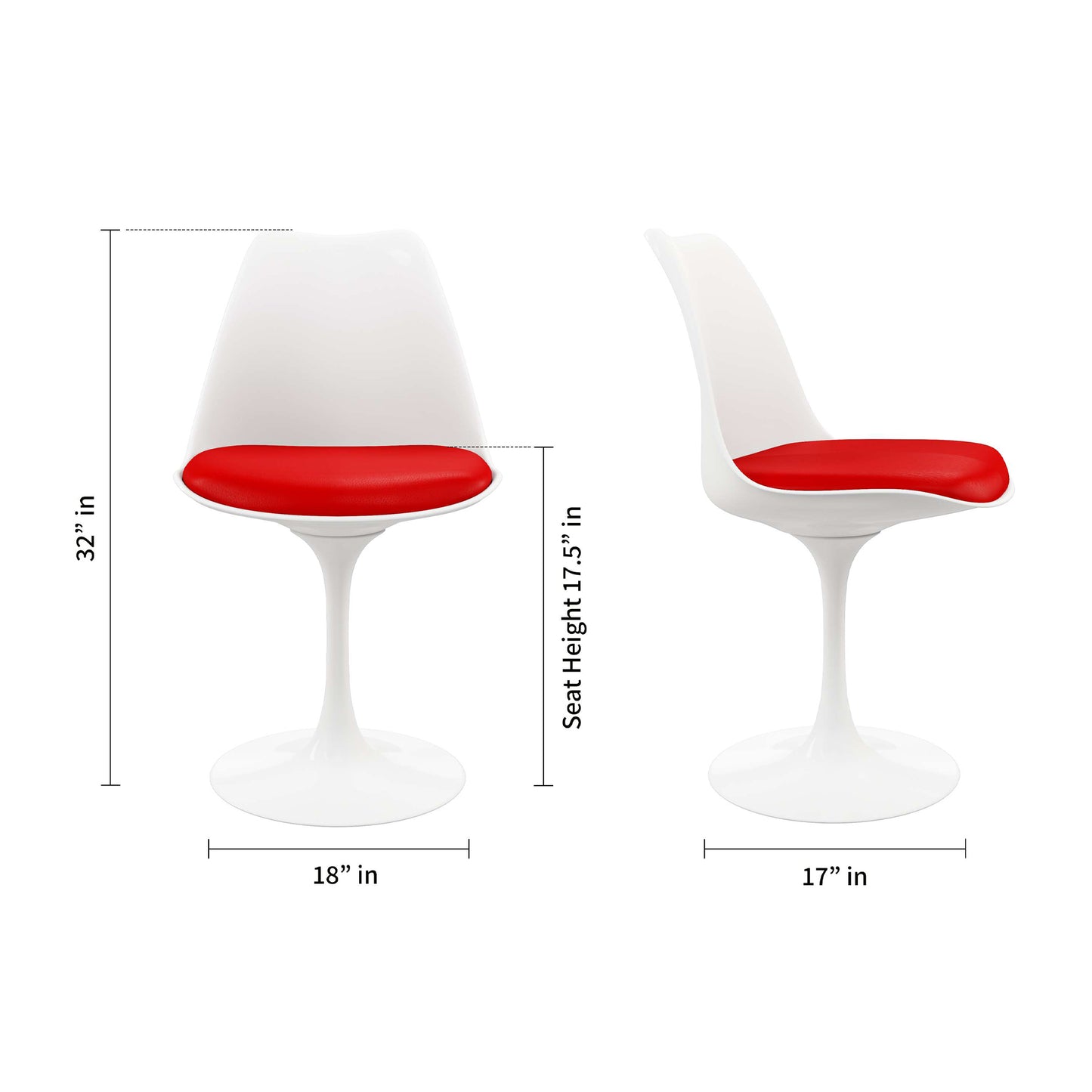 Rose Dining Chair, Red