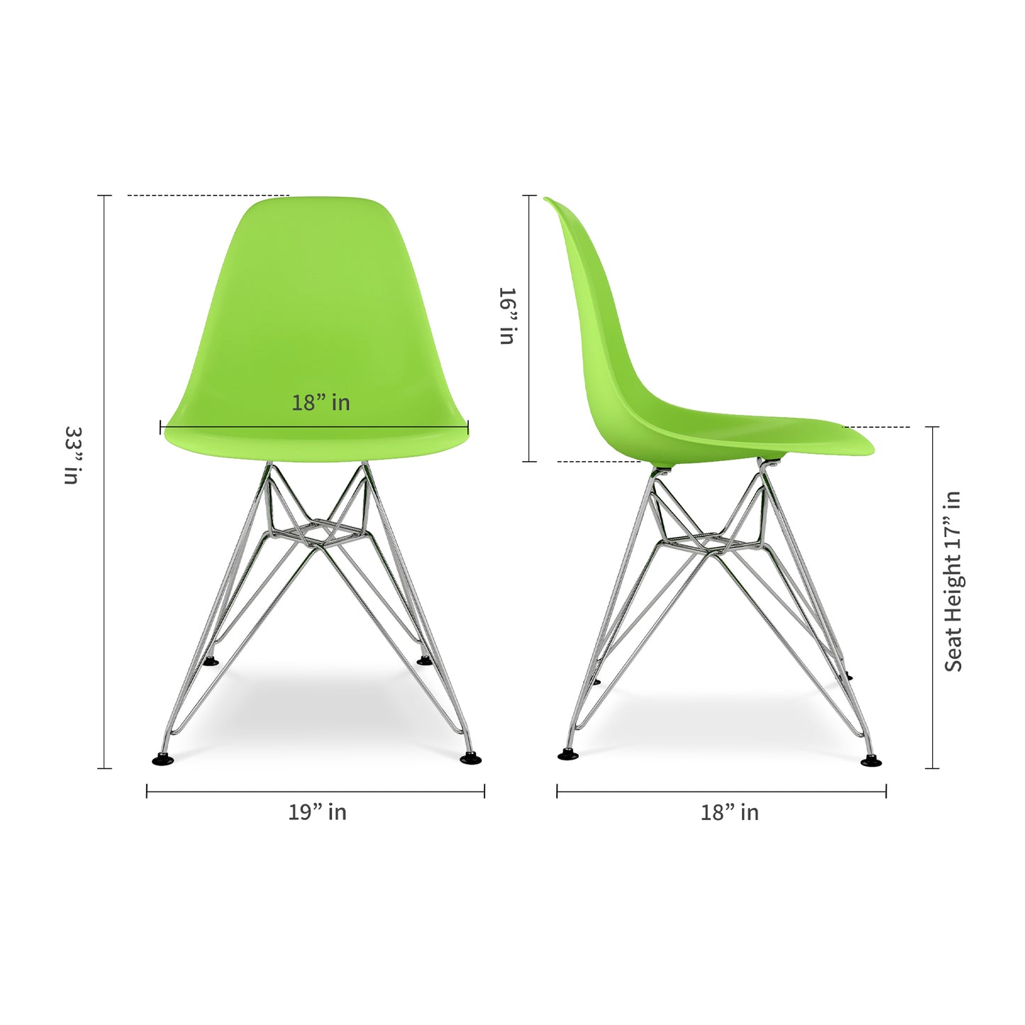 Tower Dining Chair, Green