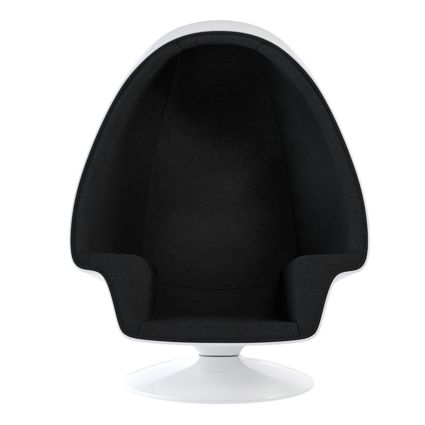 Alpha Egg Chair & Ottoman, Black