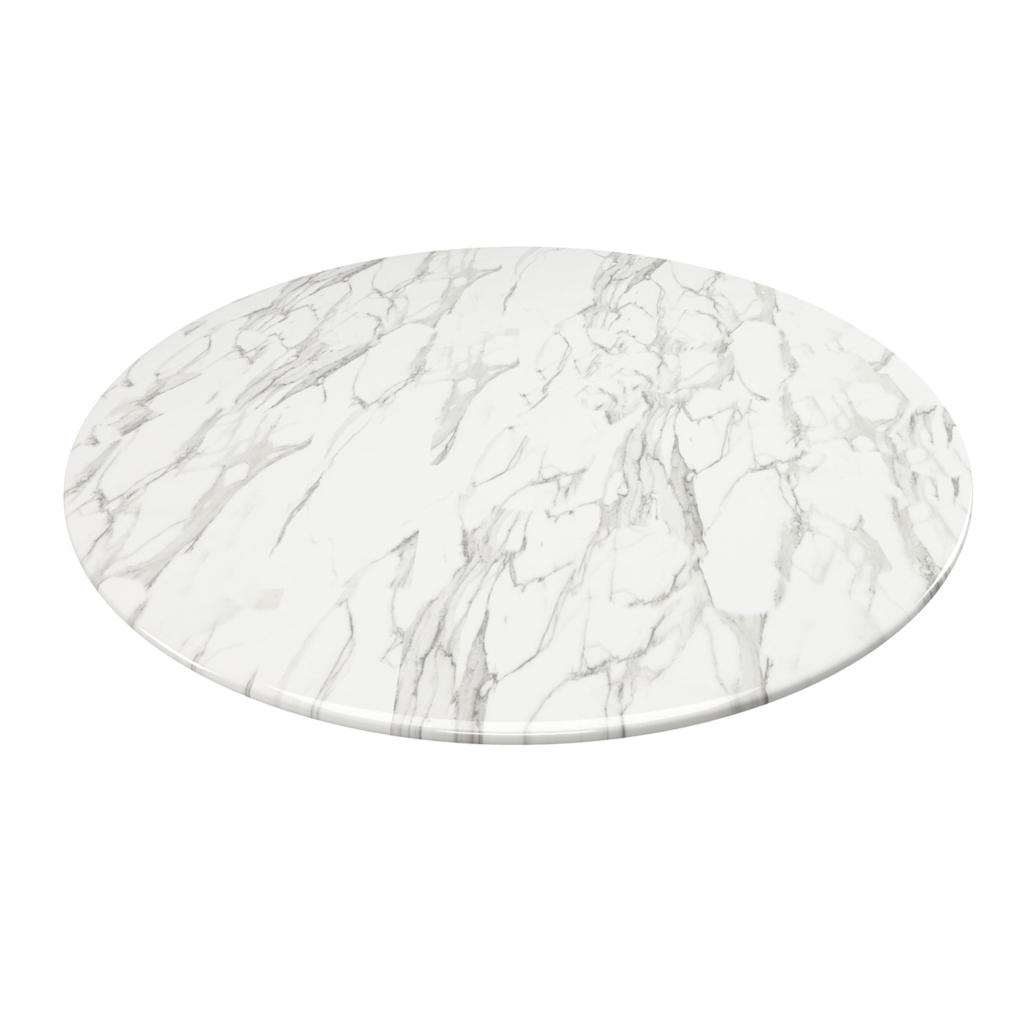 Rose 40" Round Marble Dining Table, Gray Base