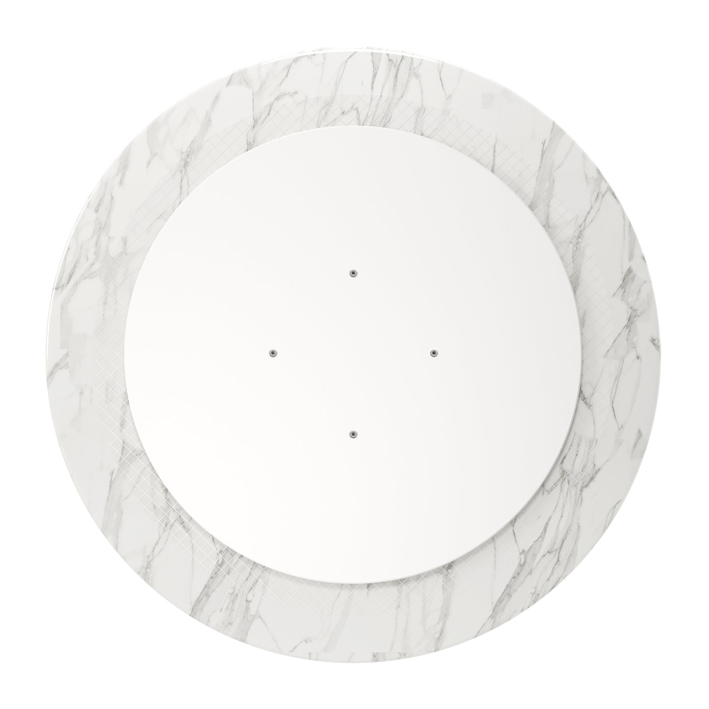 Rose 40" Round Marble Dining Table, Gray Base