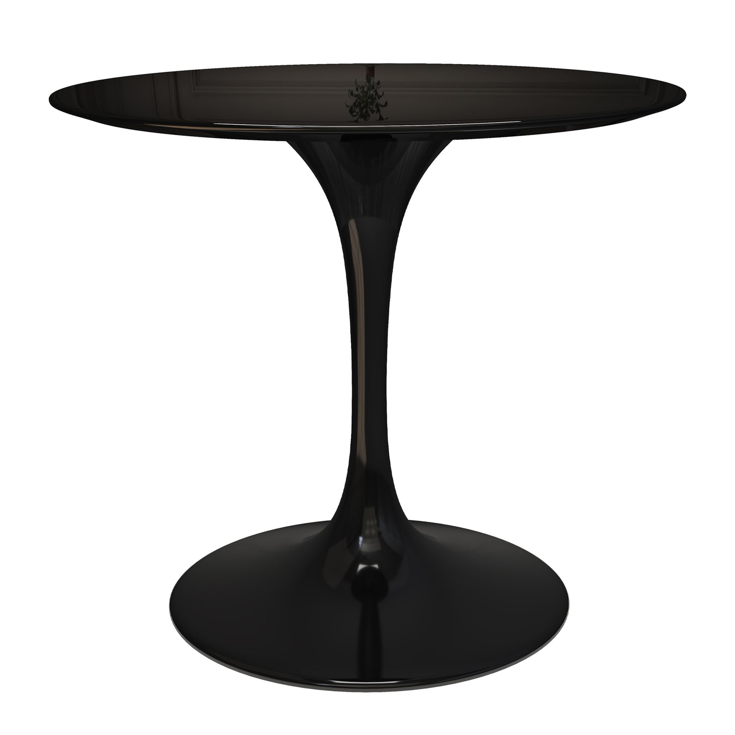 Rose 36" Round Fiberglass Dining Table, Black