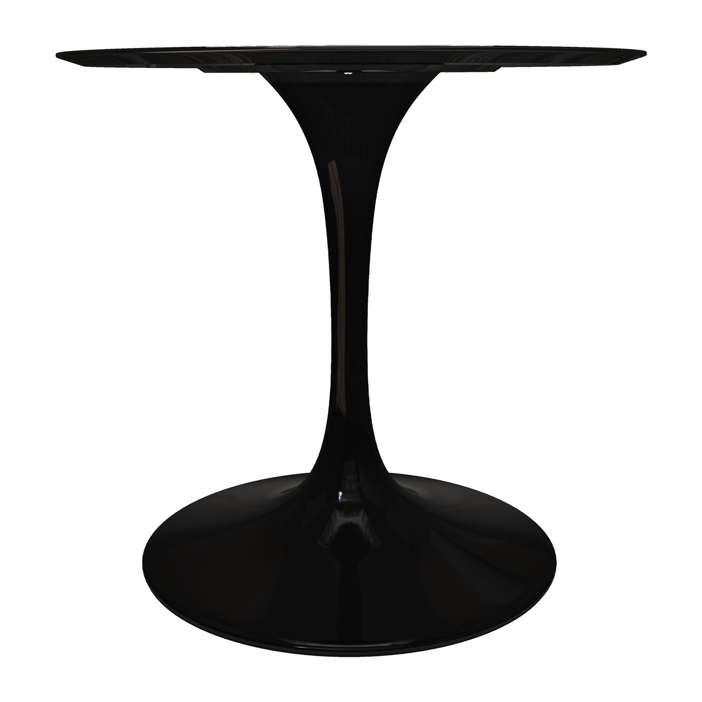 Rose 32" Round Fiberglass Dining Table, Black